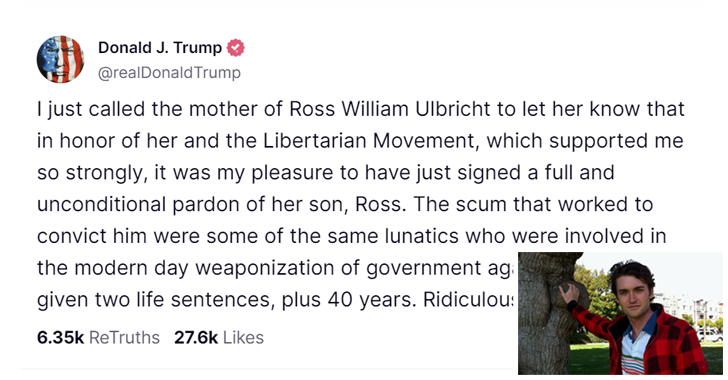 president-trump-pardons-silk-road-creator-ross-ulbricht-after-11-years-in-prison