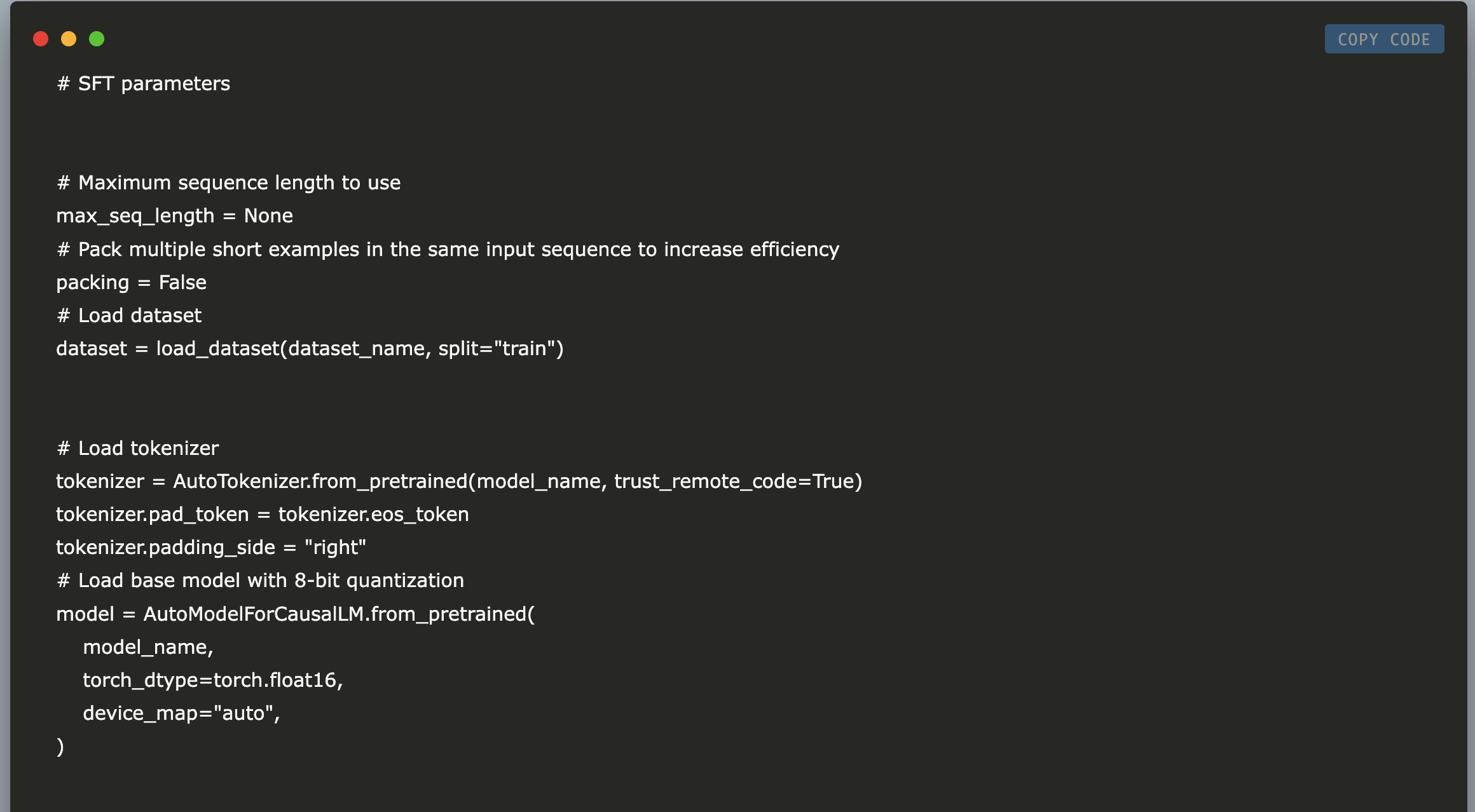 fine-tuning-of-llama-2-7b-chat-for-python-code-generation:-using-qlora,-sfttrainer,-and-gradient-checkpointing-on-the-alpaca-14k-dataset