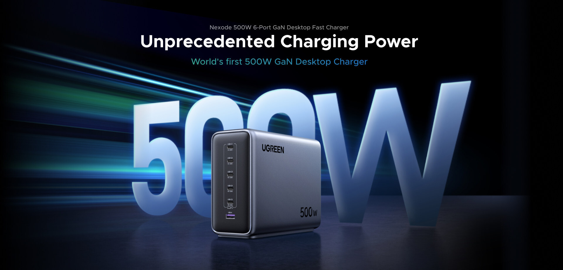 ugreen-launches-the-latest-addition-to-the-nexode-series:-the-world’s-first-500w-gan-charger