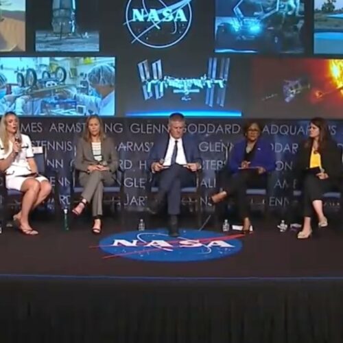 during-a-town-hall-wednesday,-nasa-officials-on-stage-looked-like-hostages