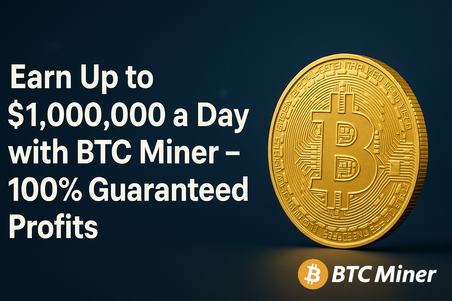 Earn Up to $1,000,000 a Day with BTC Miner – 100% Guaranteed Profits