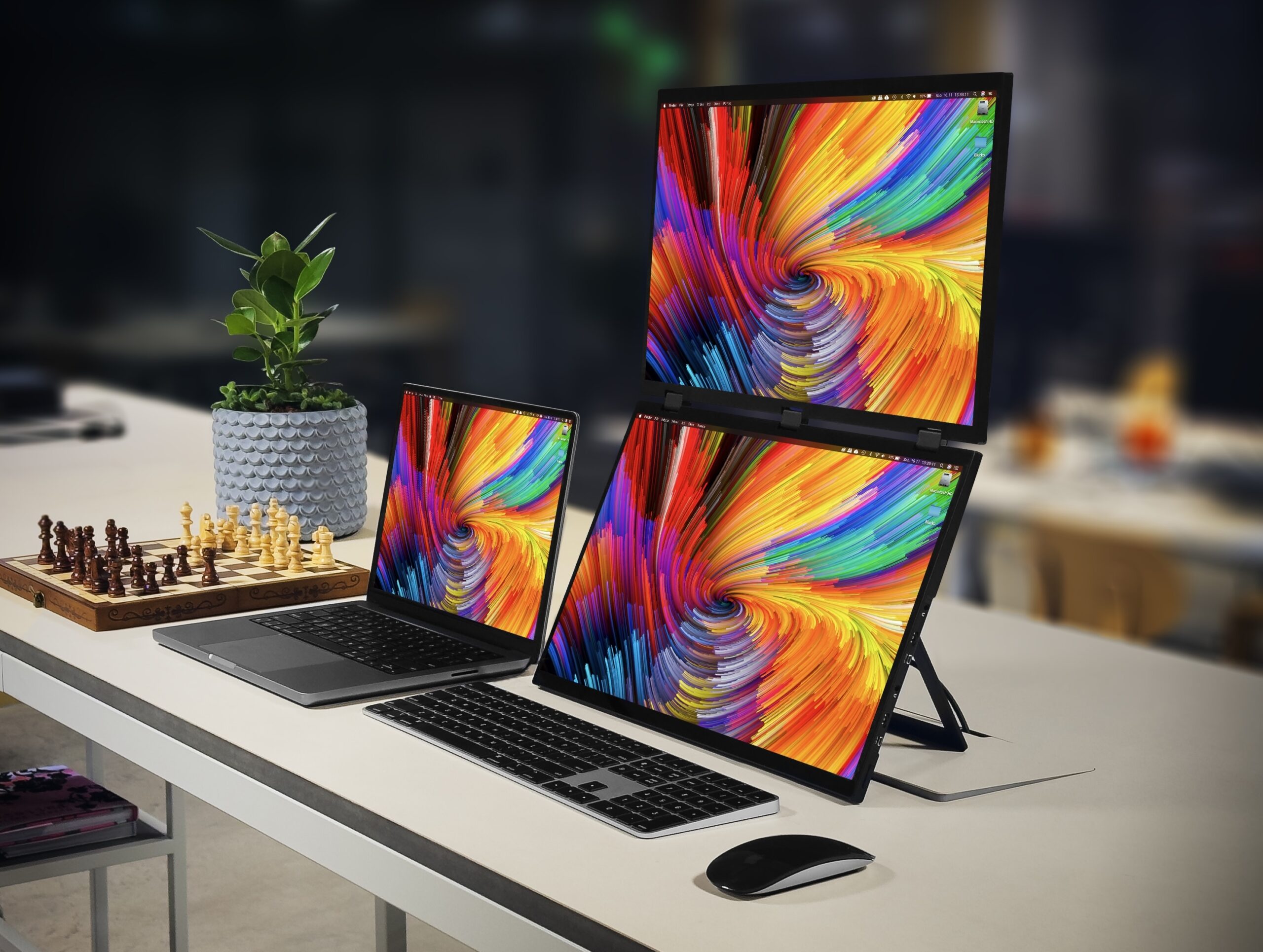 aboveorigins-launches-bluetooth-connected-portable-dual-4k-touchscreen-monitor-for-productivity