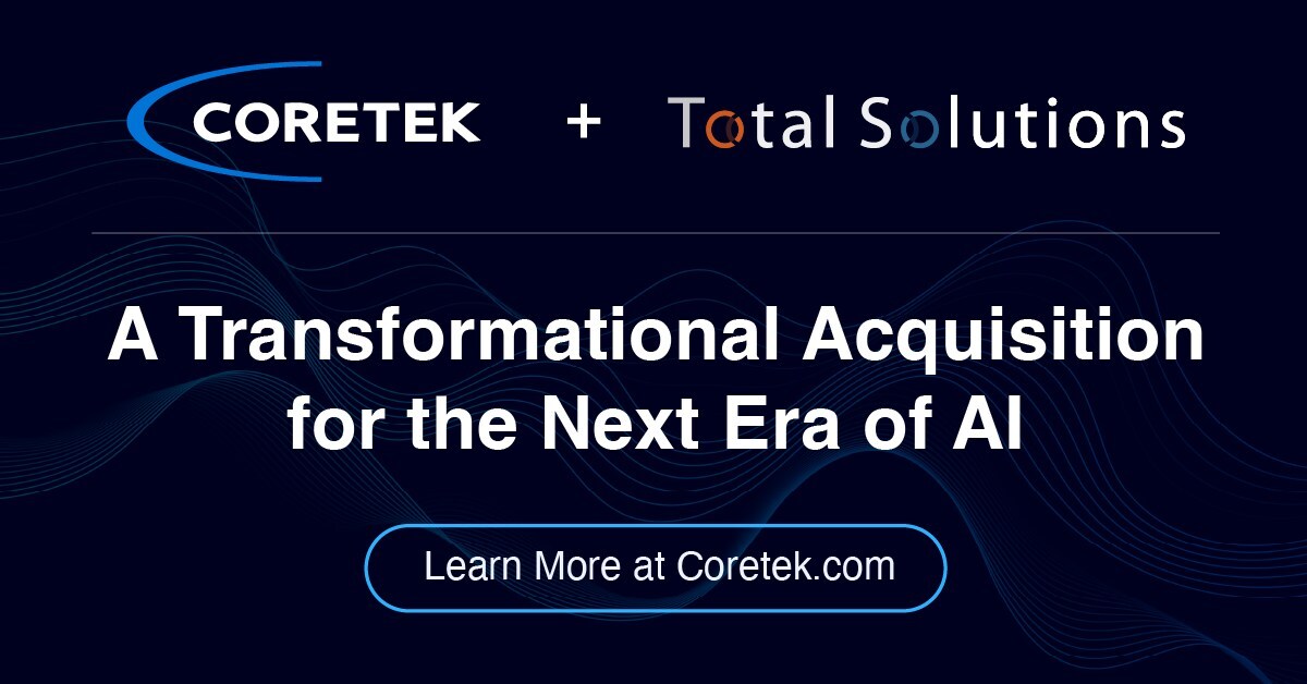 coretek-acquires-total-solutions,-expanding-capabilities-in-ai,-data,-and-microsoft-cloud-services