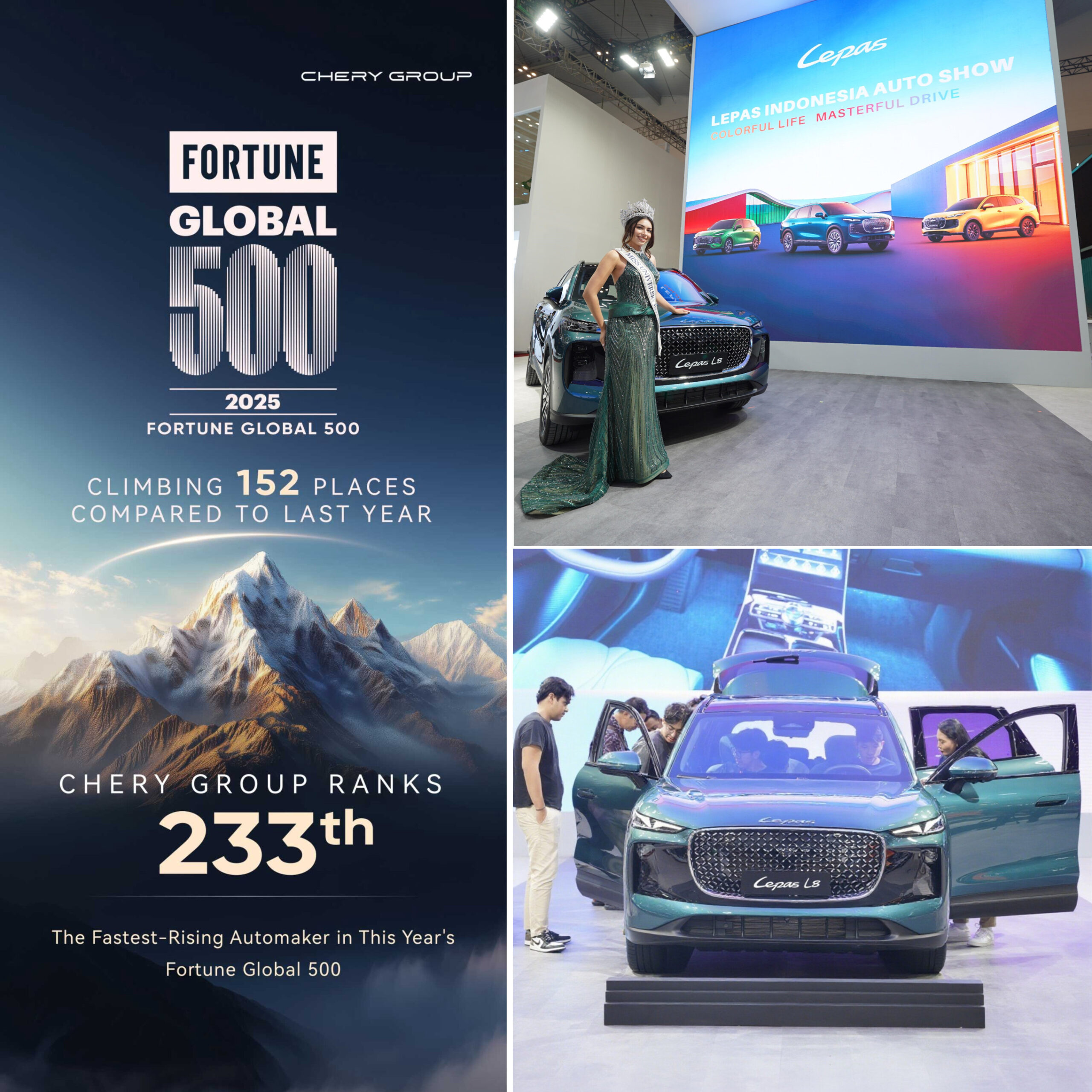 chery-group-rejoins-fortune-global-500;-lepas-debuts-at-jakarta-auto-show-with-first-overseas-orders