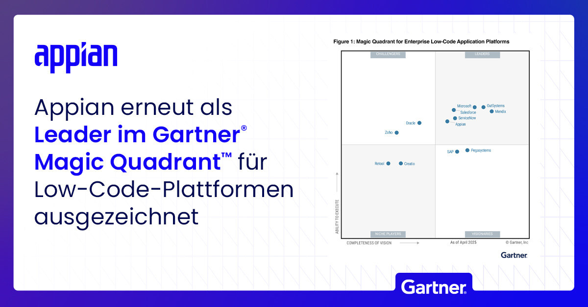 appian-erneut-als-leader-im-gartner-magic-quadrant-fur-low-code-plattformen-ausgezeichnet
