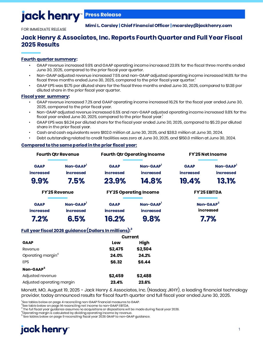 jack-henry-&-associates,-inc.-reports-fourth-quarter-and-full-year-fiscal-2025-results