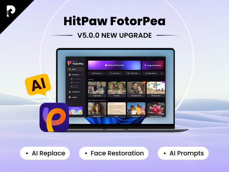 hitpaw-fotorpea-releases-v50.0-with-new-ai-replace,-upgraded-face-restoration-&-smarter-ai-painting