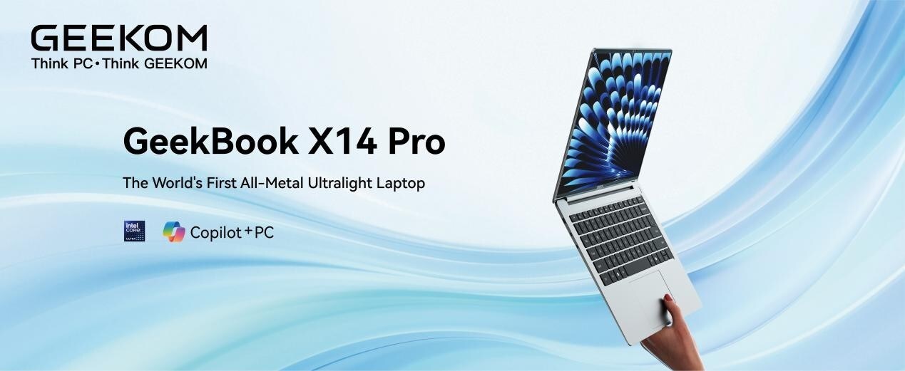 geekom-unveils-geekbook-x14-pro:-the-world’s-first-all-metal-ultralight-laptop
