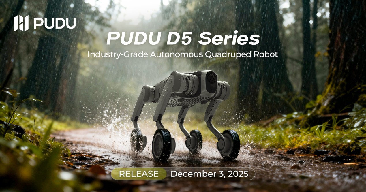 pudu-robotics-presenta-la-serie-pudu-d5:-robots-cuadrupedos-autonomos-de-calidad-industrial