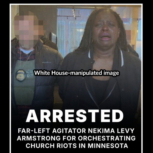 white-house-alters-arrest-photo-of-ice-protester,-says-“the-memes-will-continue”