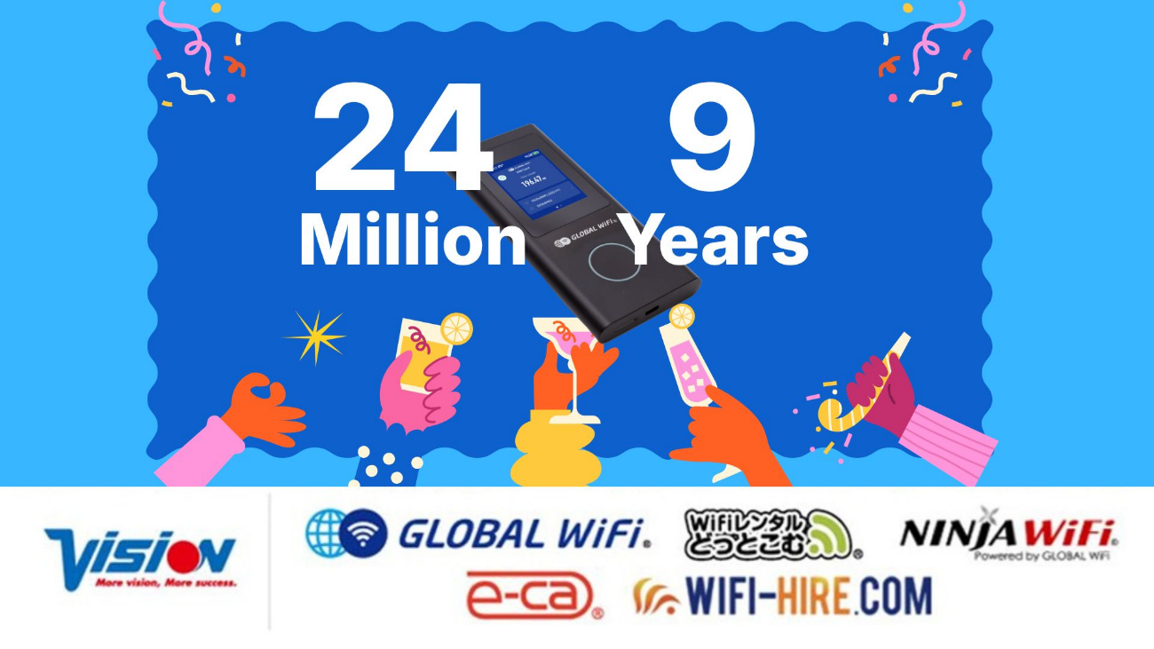 “Global WiFi” Surpasses 24 Million Users & Celebrates 9 Consecutive Years as Japan’s No. 1