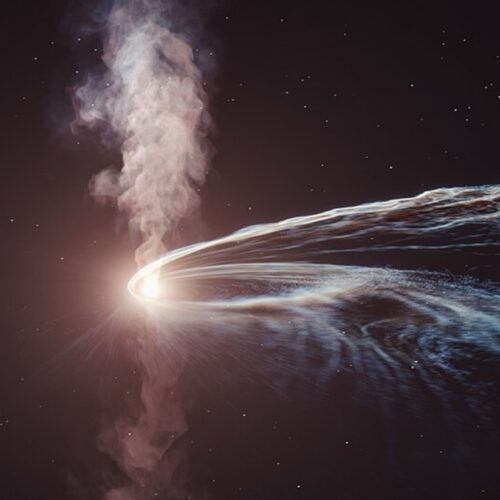 This black hole “burps” with Death Star energy