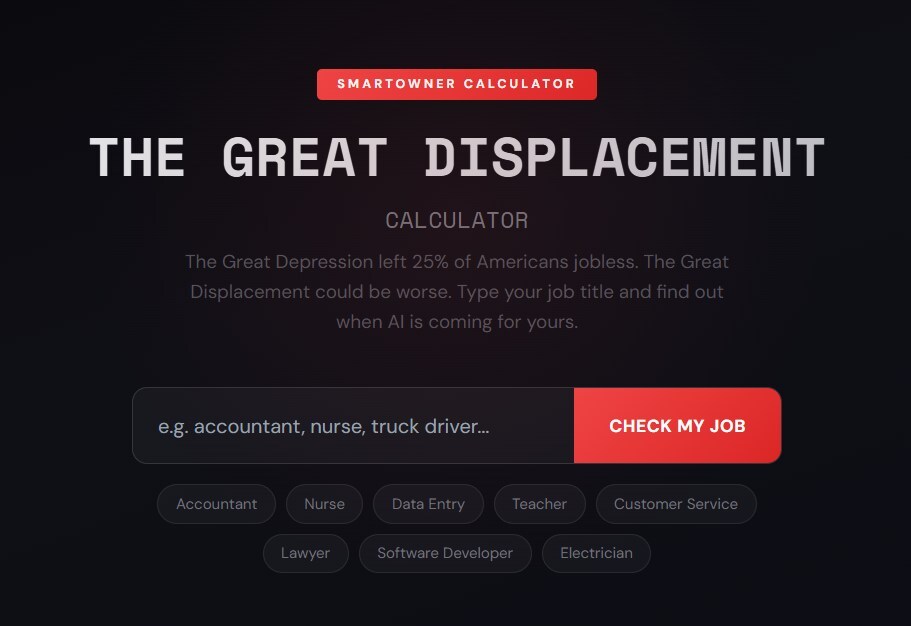 the-great-displacement:-new-free-calculator-predicts-the-exact-year-ai-will-eliminate-your-job