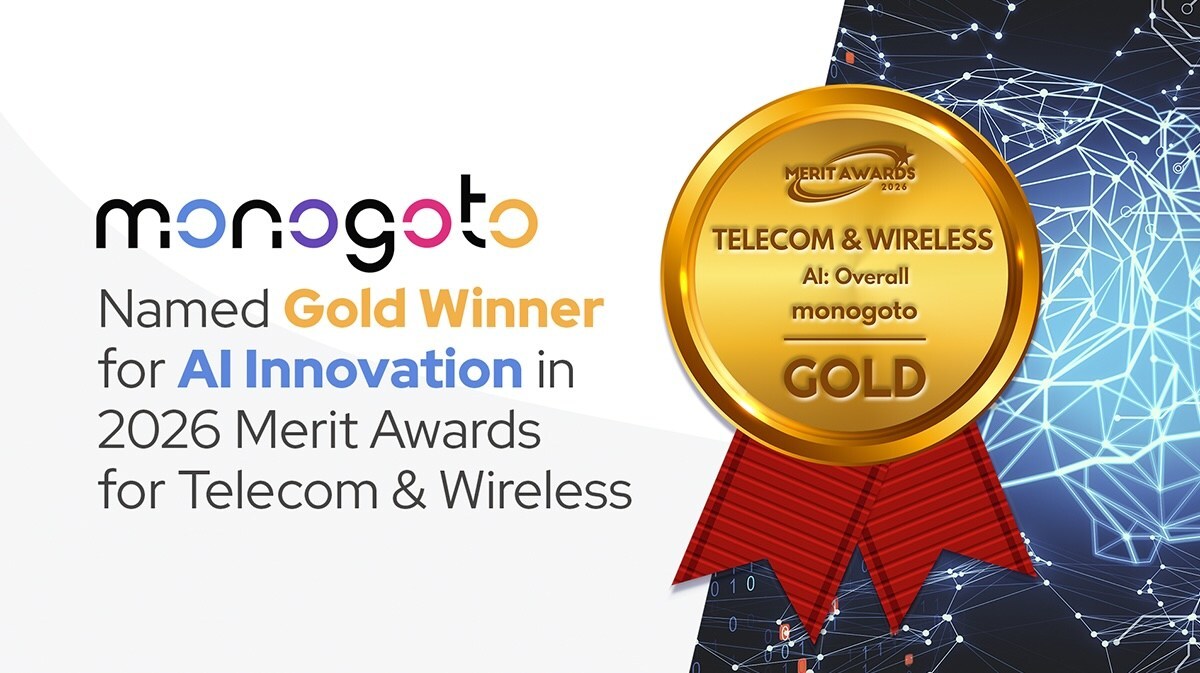 Monogoto Named Gold Winner for AI Innovation in 2026 Merit Awards for Telecom & Wireless