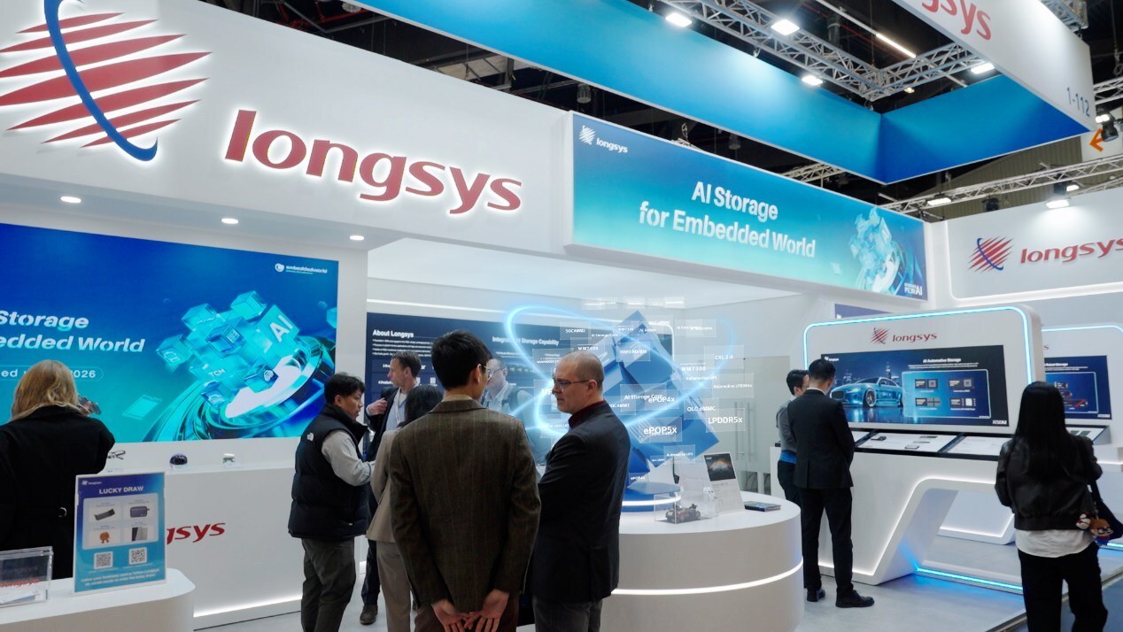 Longsys präsentiert auf der Embedded World 2026 KI-gestützte Speicherlösungen