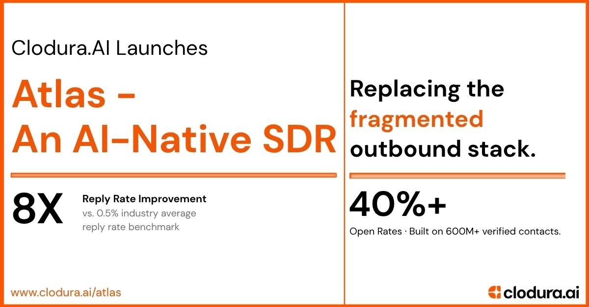 clodura.ai-launches-atlas,-an-ai-native-sdr-that-replaces-the-fragmented-outbound-stack