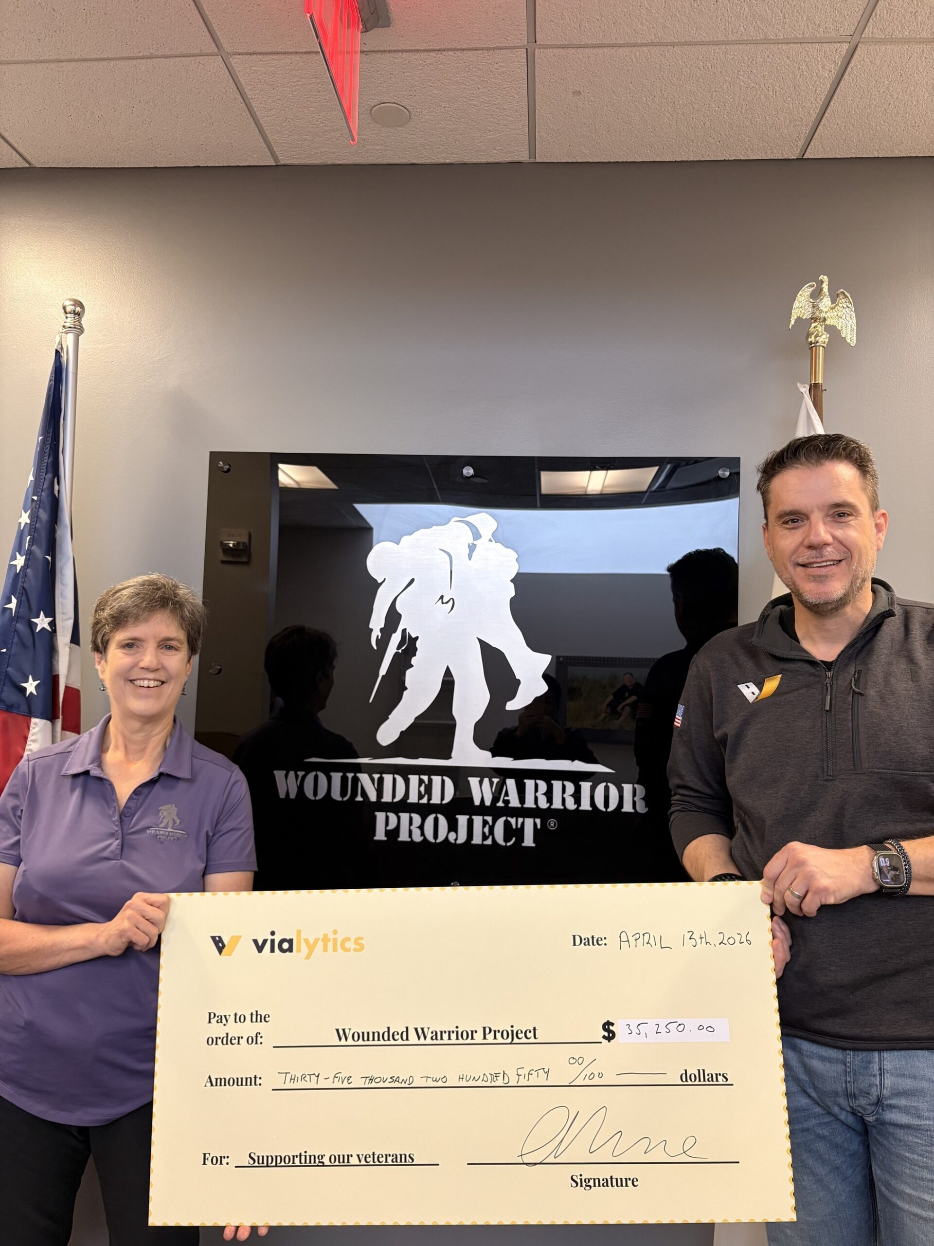 vialytics-presents-$35,250-donation-to-wounded-warrior-project-following-month-long-giving-campaign