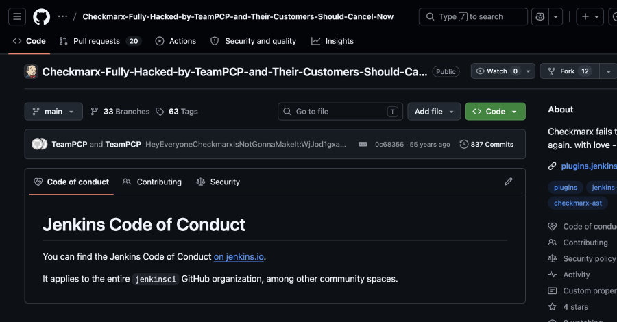 teampcp-compromises-checkmarx-jenkins-ast-plugin-weeks-after-kics-supply-chain-attack