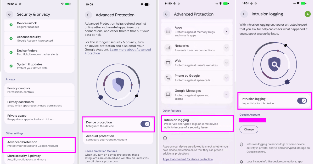 android-adds-intrusion-logging-for-sophisticated-spyware-forensics