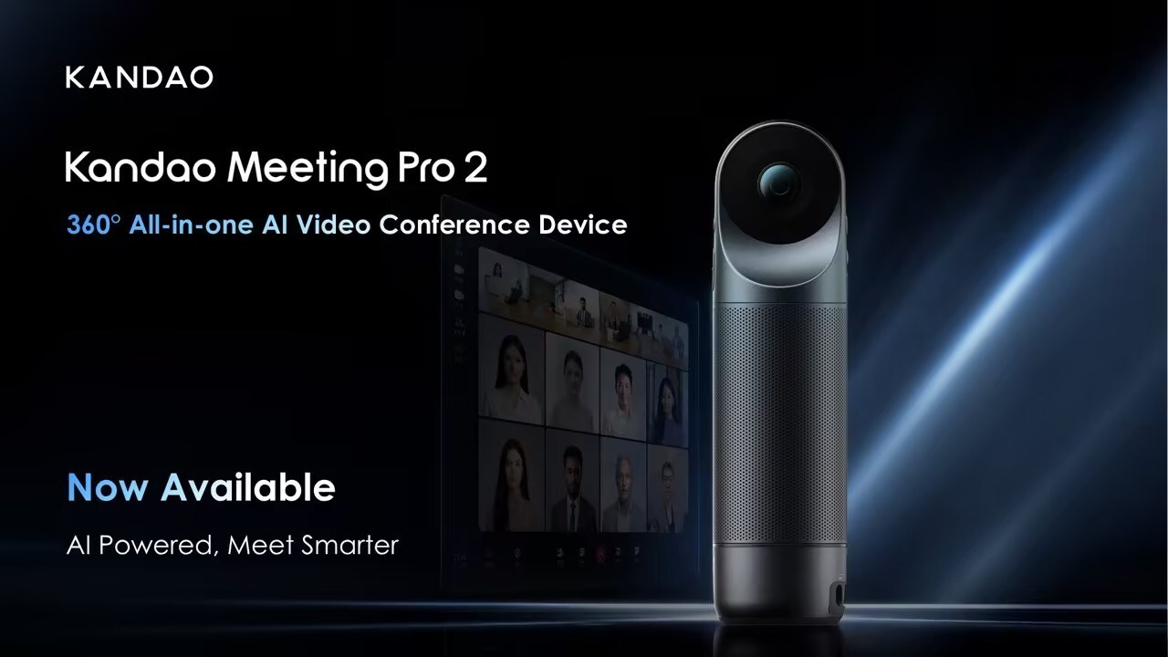 Presentamos Kandao Meeting Pro 2: un dispositivo de videoconferencia con IA todo en uno de 360°