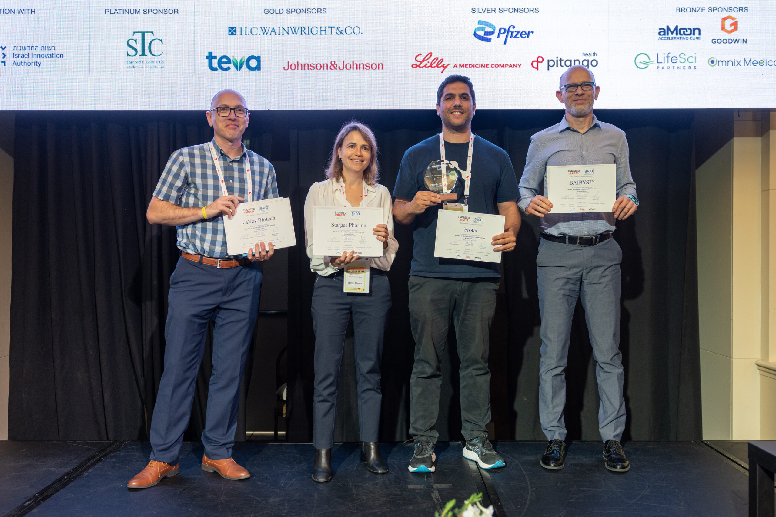 starget-pharma,-cavos-biotherapeutics,-protai-and-baibys-awarded-most-innovative-life-science-startups-at-biomed-israel-2026
