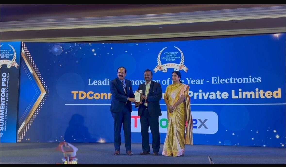 TDConnex wins Leading Innovator of the Year award for Electronics at India’s 2026 MSME Awards