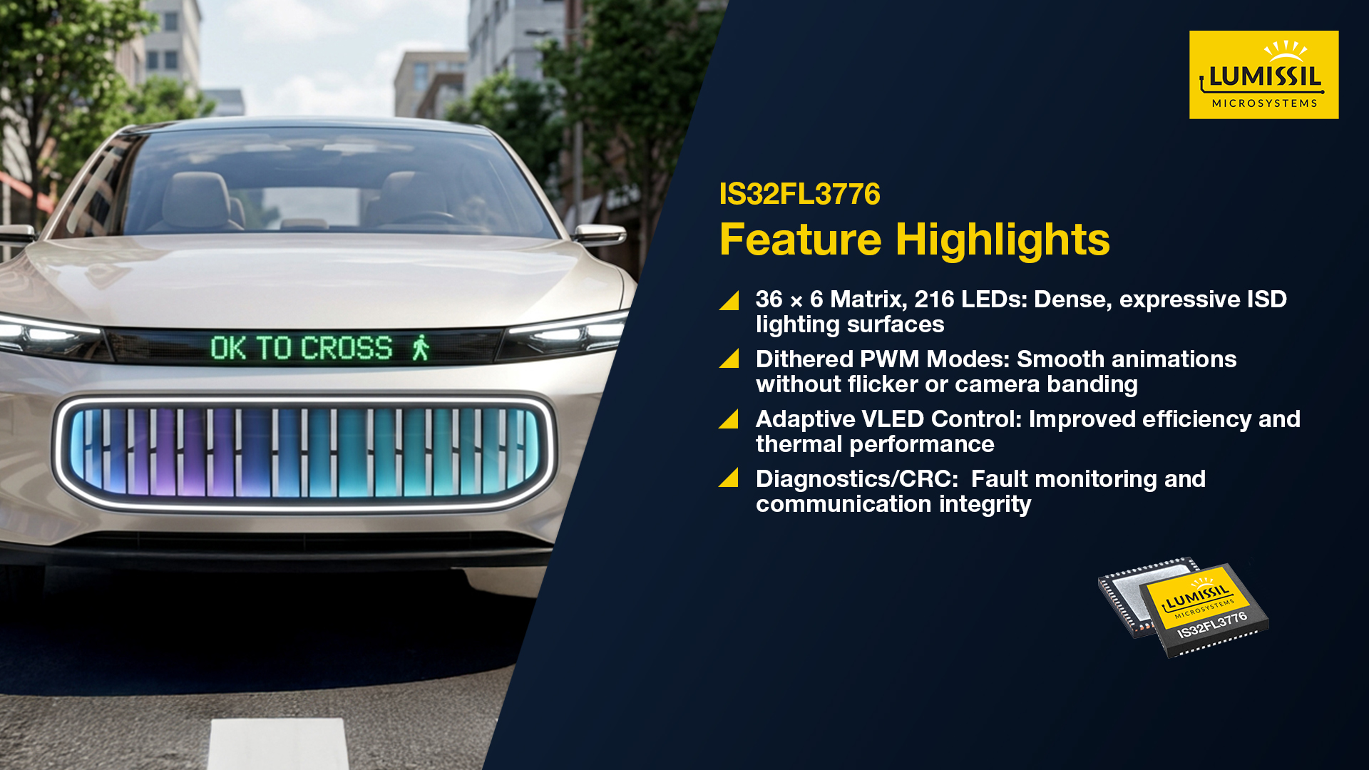 lumissil-introduces-is32fl3776-matrix-led-driver-for-intelligent-signal-displays