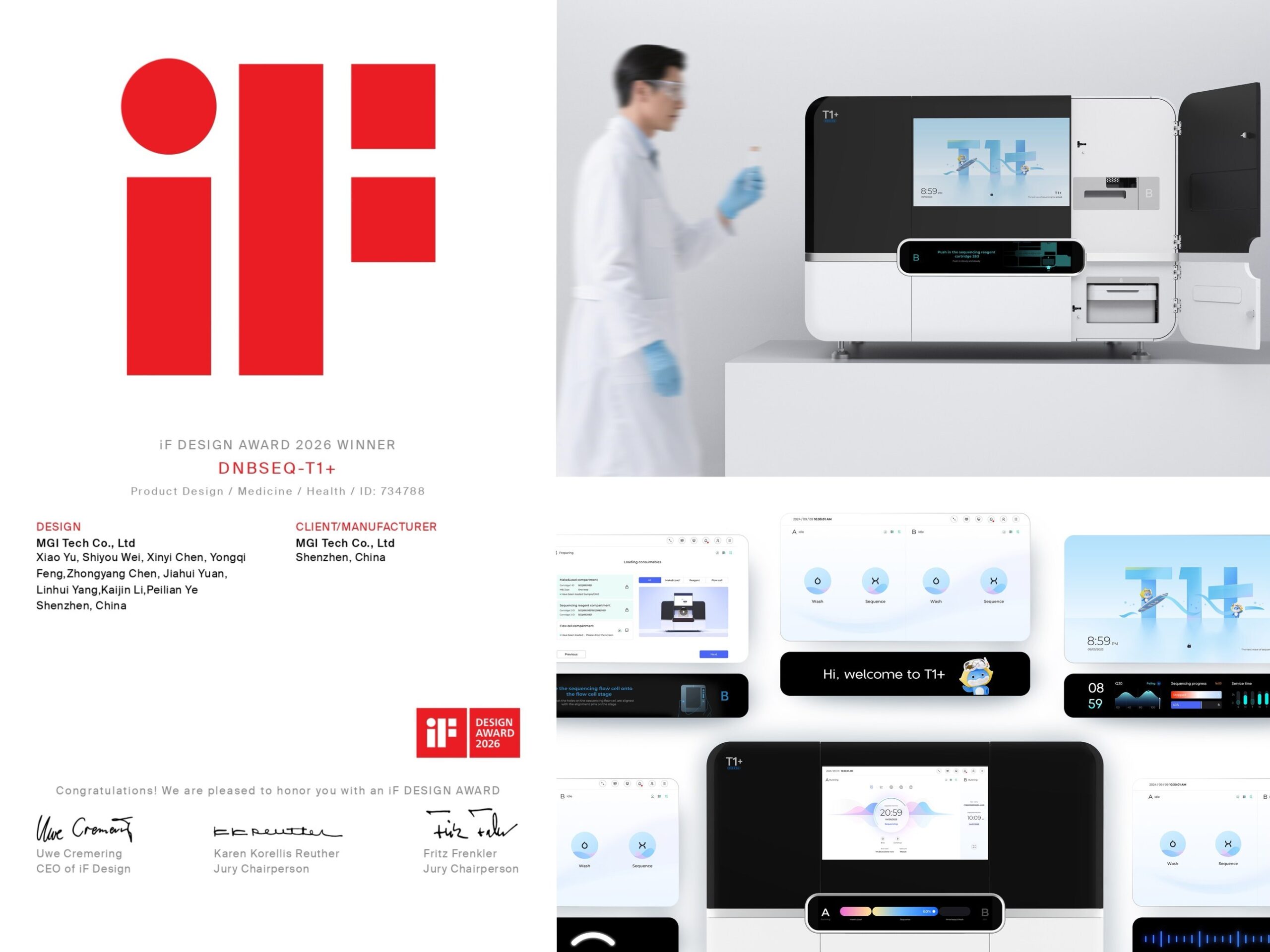 MGI Tech remporte trois prix iF Design pour ses avancées dans les domaines du séquençage et de l’échographie