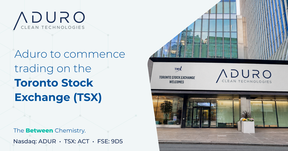 aduro-clean-technologies-to-commence-trading-on-the-toronto-stock-exchange