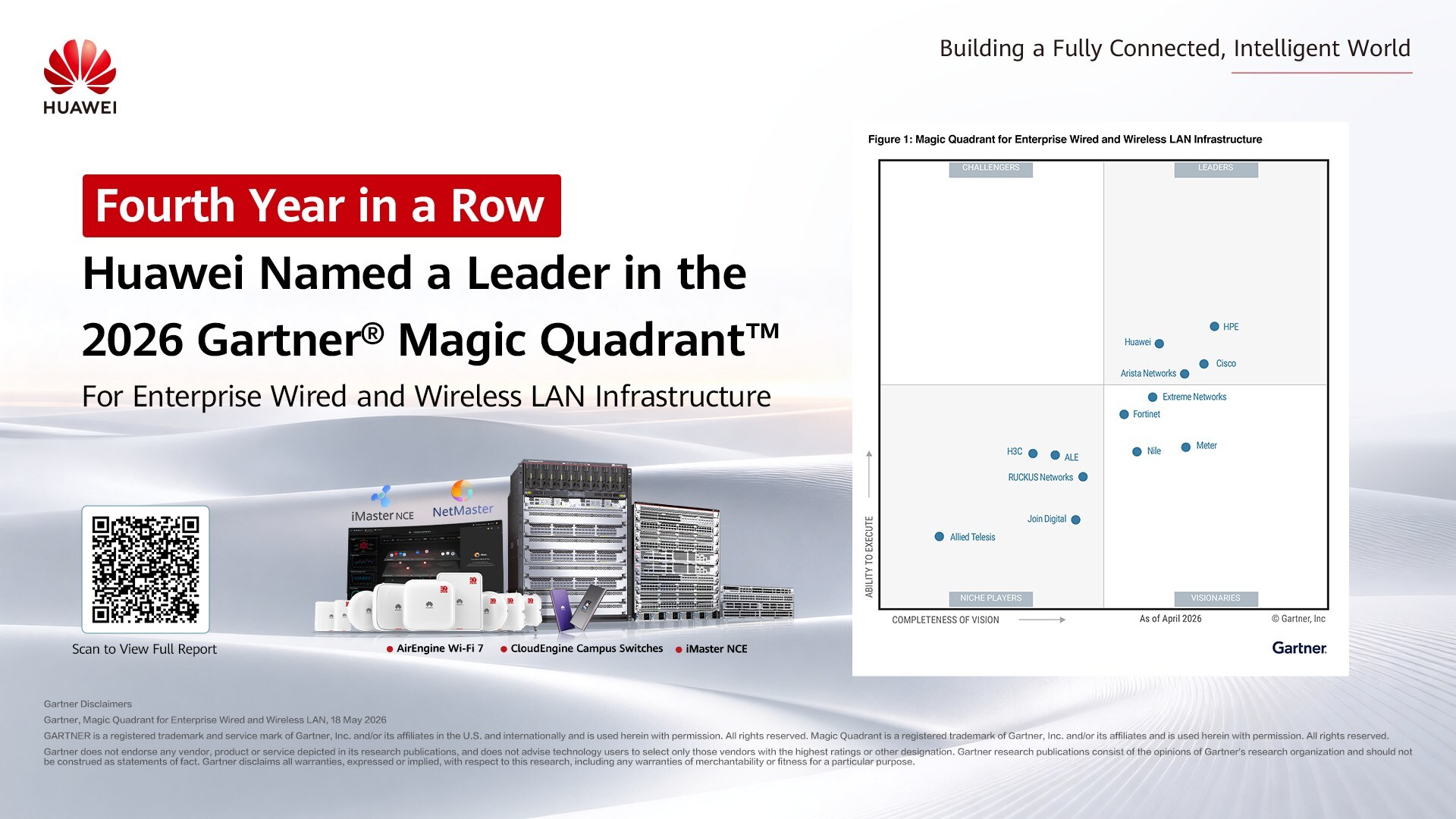 huawei-es-nombrada-lider-en-el-cuadrante-magico-de-gartner-2026