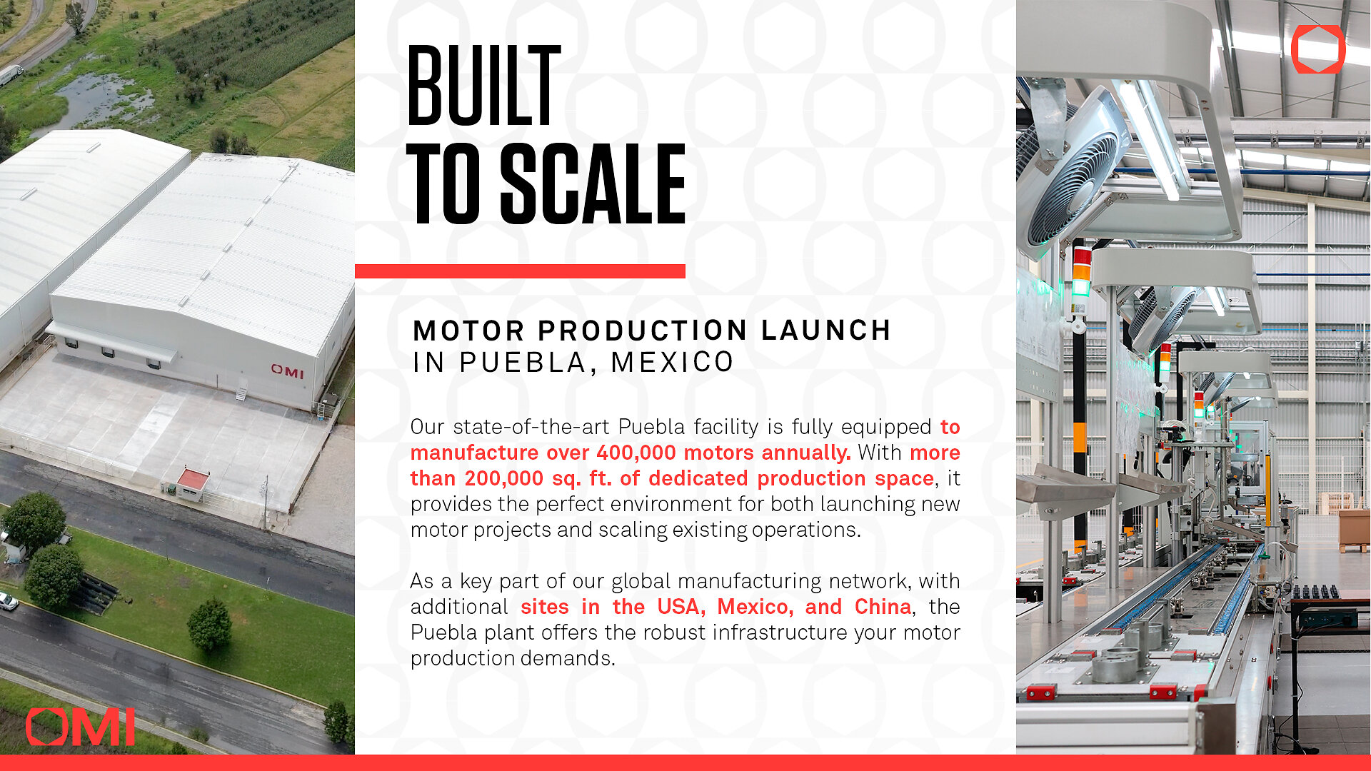 OMI Launches Motor Production at New Puebla Facility
