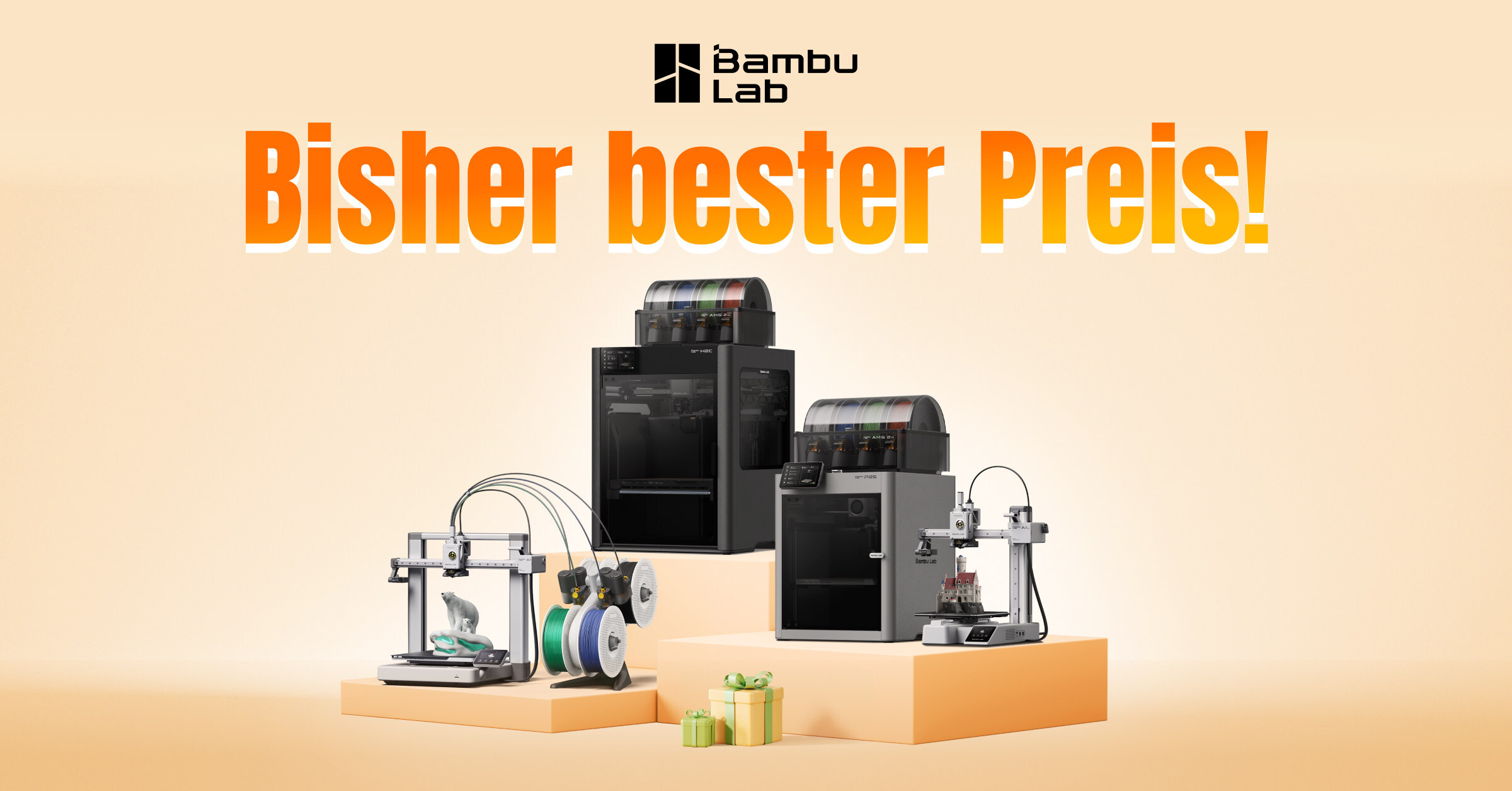 Bambu Lab Store erreicht Rekordtiefstpreise — Jetzt erstmals vergünstigt: P2S, H2S und H2C.