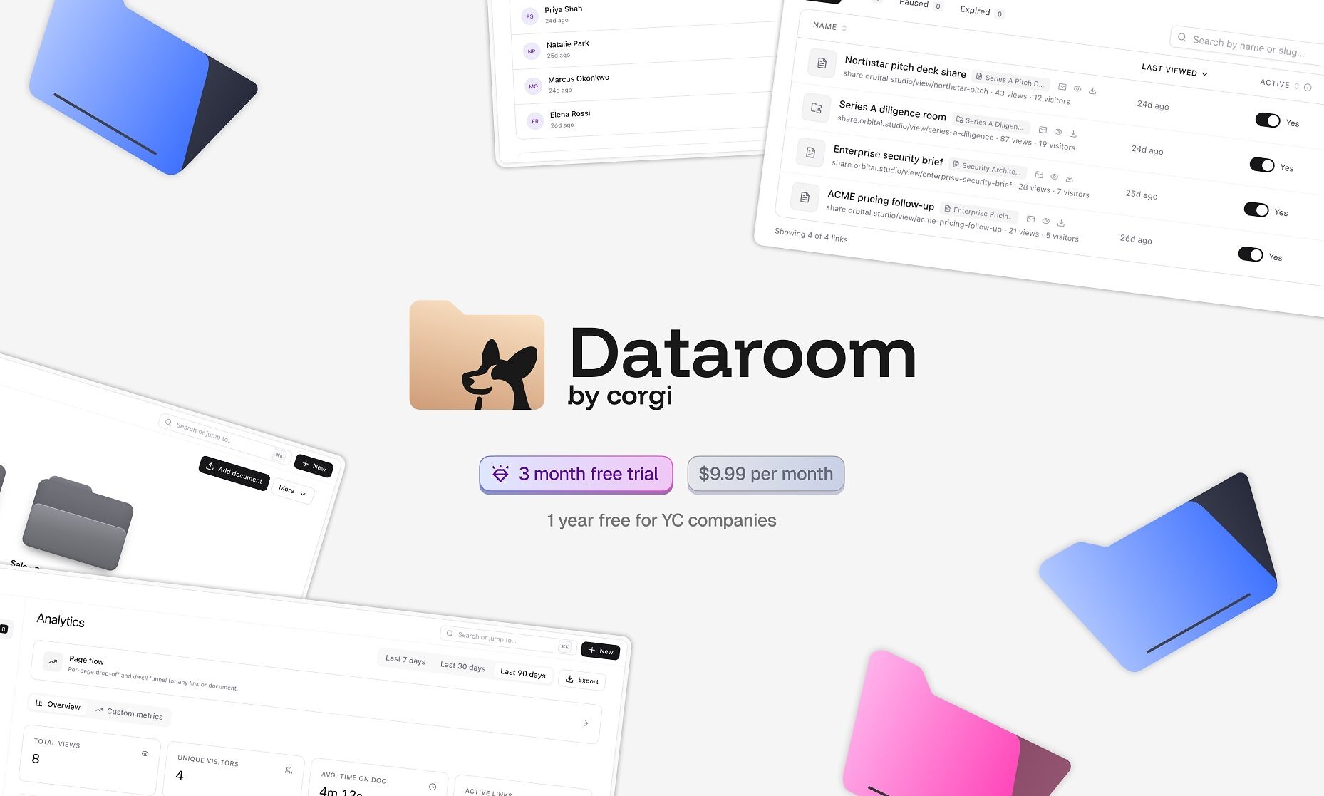 corgi-launches-dataroom,-an-all-in-one-platform-for-document-sharing-and-analytics