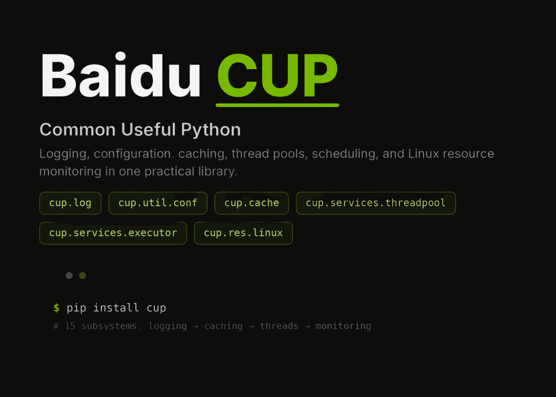 CUP (Common Useful Python): Building Reliable Python Workflows with Baidu’s Utility Toolkit
