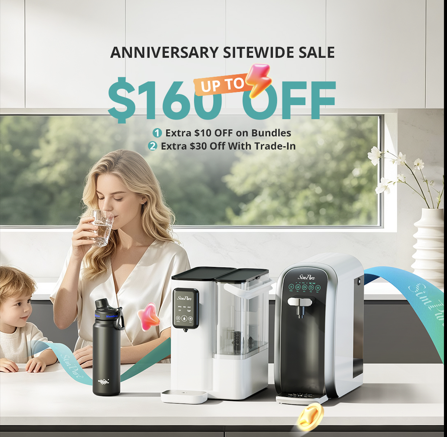 simpure-anniversary-promotion:-exploring-countertop-and-under-sink-filtration
