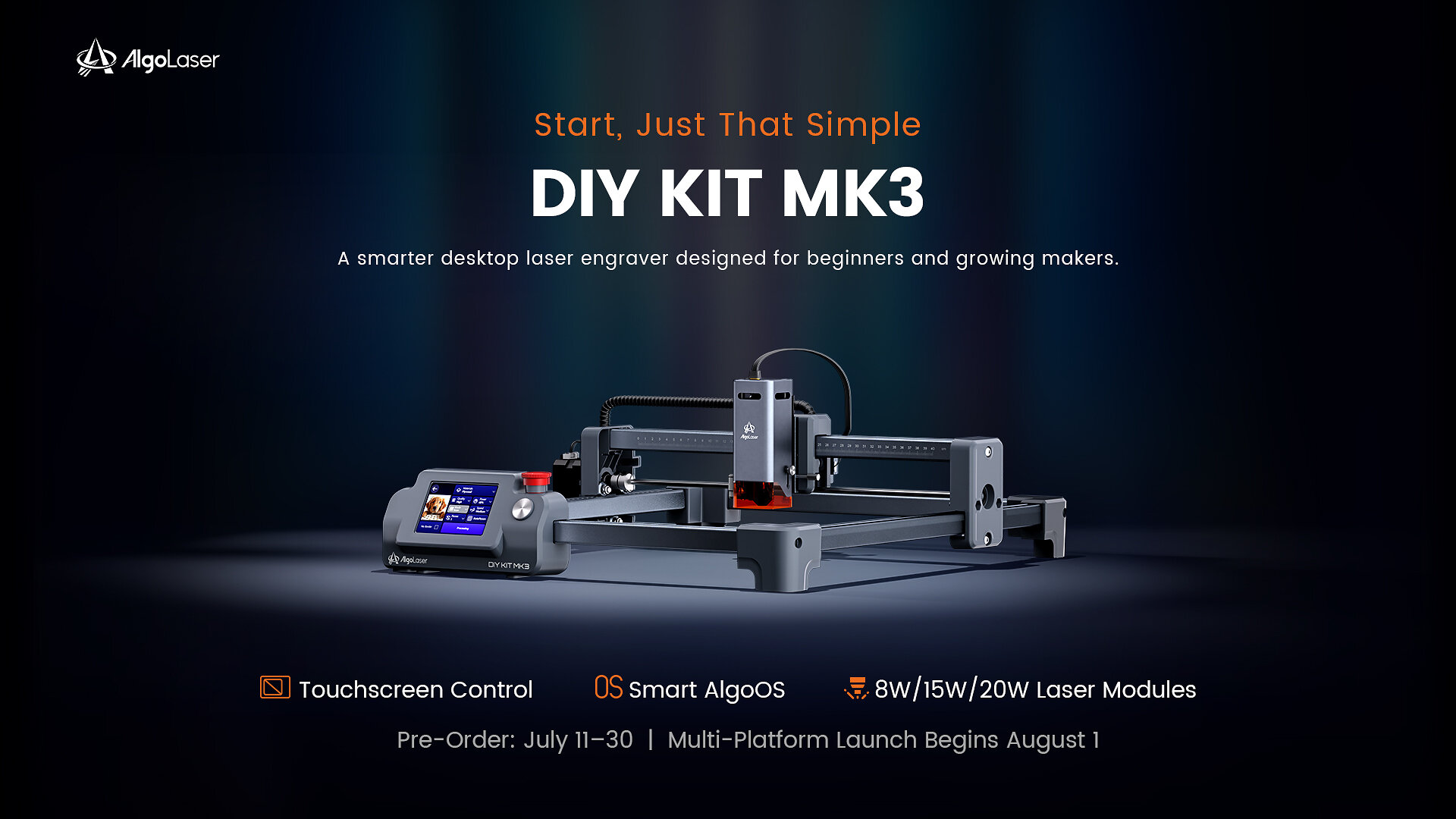 AlgoLaser Launches DIY KIT MK3: Start, Just That Simple–A Smarter Way to Laser Engrave