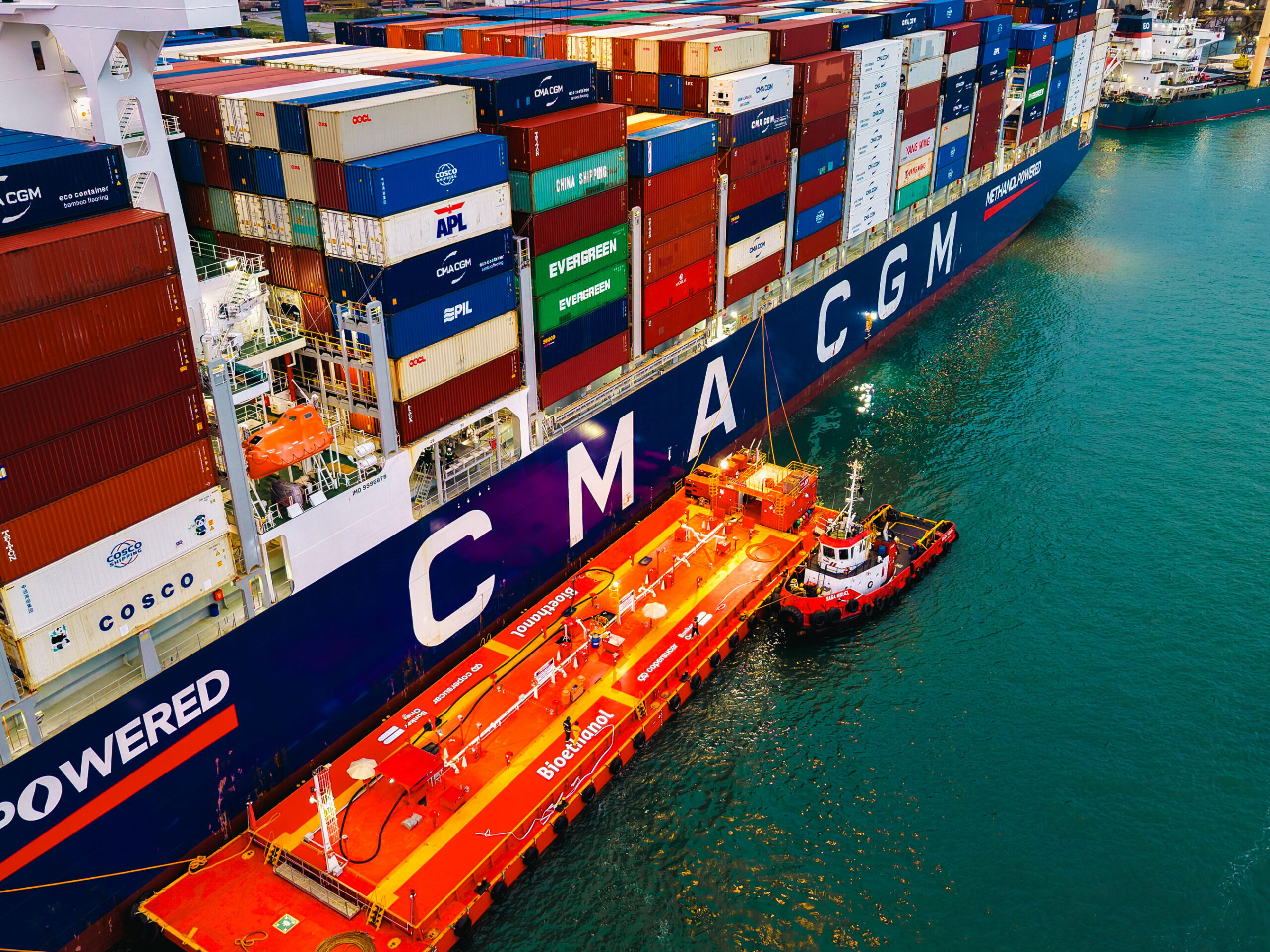 CMA CGM, Copersucar and Bunker One Complete First Bioethanol Bunkering of a Deep-Sea Containership in Brazil, at the Port of Santos