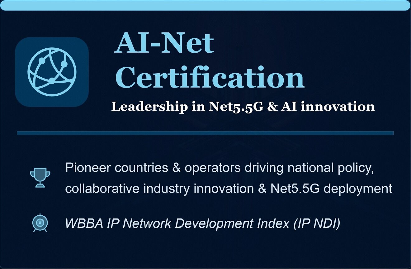 Сеть в 2030 году: WBBA официально запускает AI-Net, глобально авторитетную сертификацию передачи данных