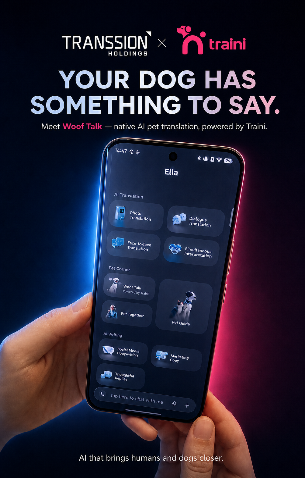 traini-partners-with-transsion-to-bring-native-pet-emotion-translation-to-smartphones