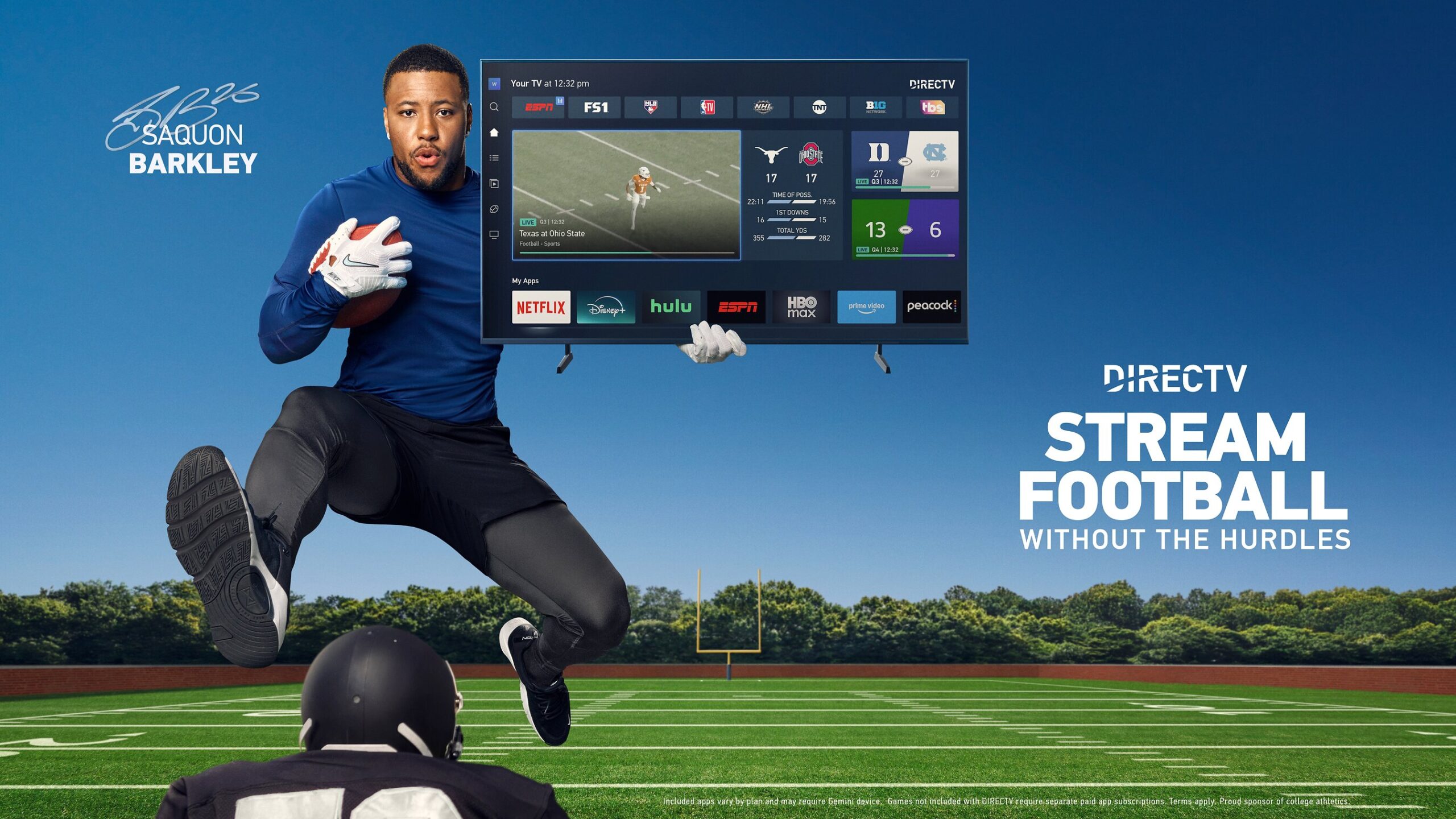 directv-teams-up-with-saquon-barkley-in-national-ad-campaign-to-help-football-fans-effortlessly-find-every-game-this-season