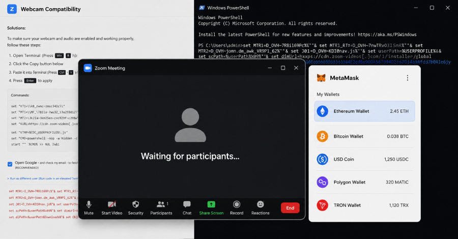 bluenoroff-zoom-phishing-kit-profiles-crypto-wallets-before-malware-delivery