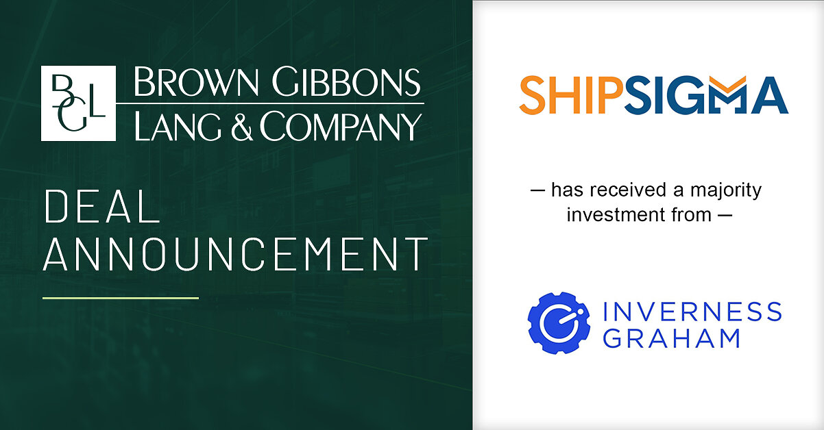 BGL Announces ShipSigma Receives Majority Investment from Inverness Graham