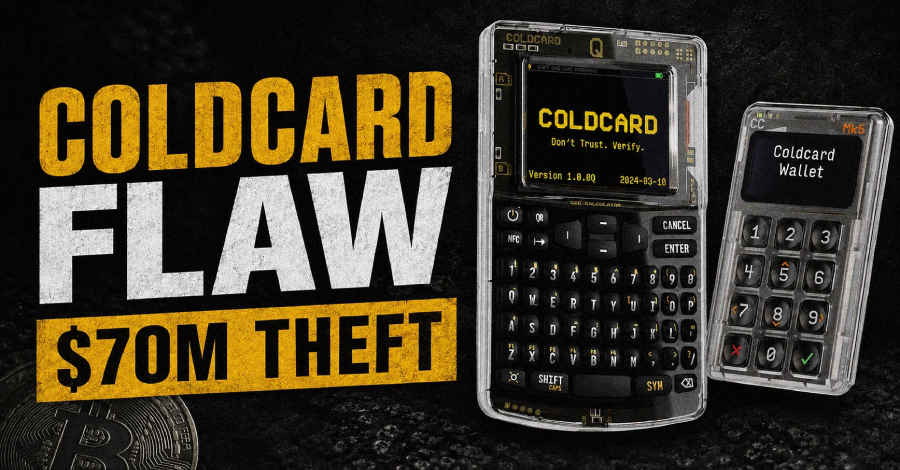 coldcard-hardware-wallet-flaw-linked-to-$70-million-bitcoin-theft-in-41-minutes