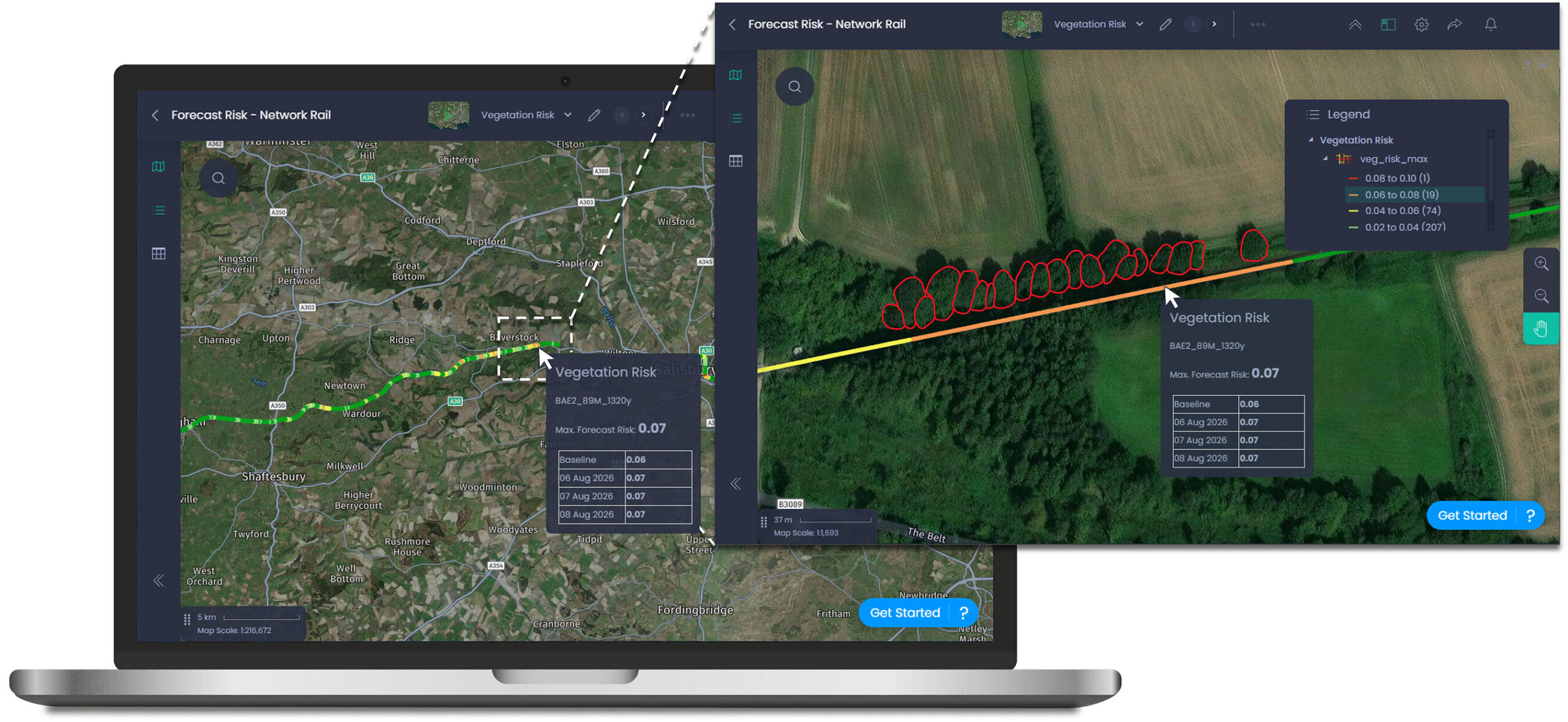Network Rail und CATALYST schließen exploratives Pilotprojekt zur satellitengestützten Risikoanalyse auf der Wessex-Strecke ab