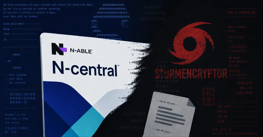 china-linked-hackers-deploy-new-stormencryptor-ransomware,-likely-via-n-central-flaw