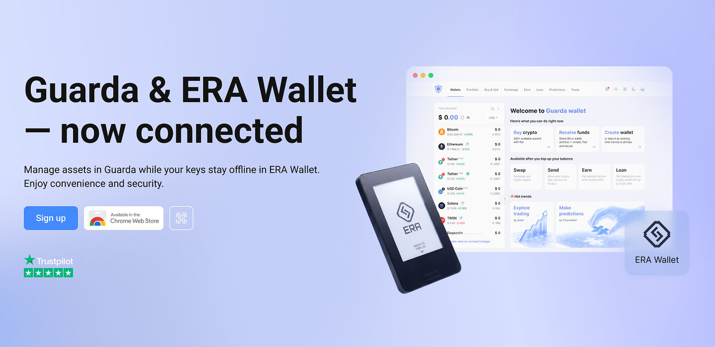 guarda-expands-era-hardware-wallet-integration-to-swaps,-staking-and-dapps