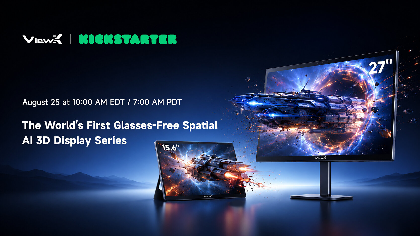 ViewX Launches Liber and Immer Glasses-Free AI 3D Displays on Kickstarter