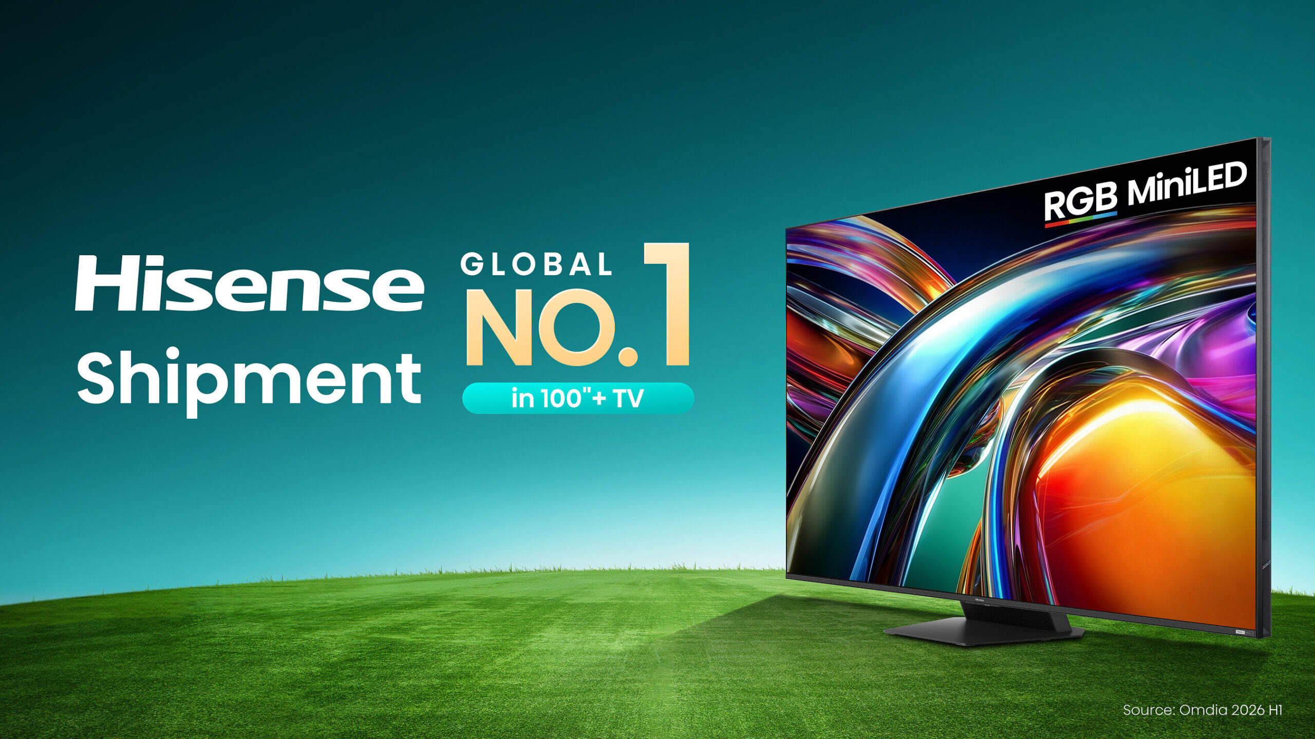 omdia-h1-2026:-hisense-ranks-no.-1-globally-in-100-inch-and-above-tv-shipments