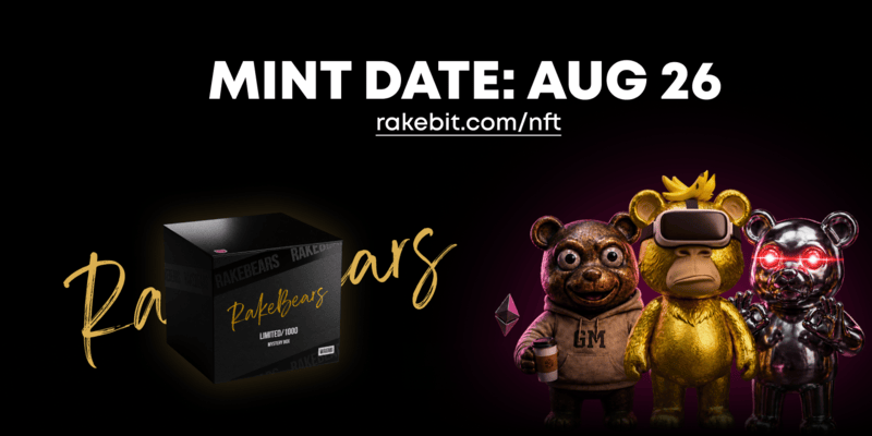 rakebit-launches-rakebears:-1,000-mystery-box-nfts-with-casino-vip-status