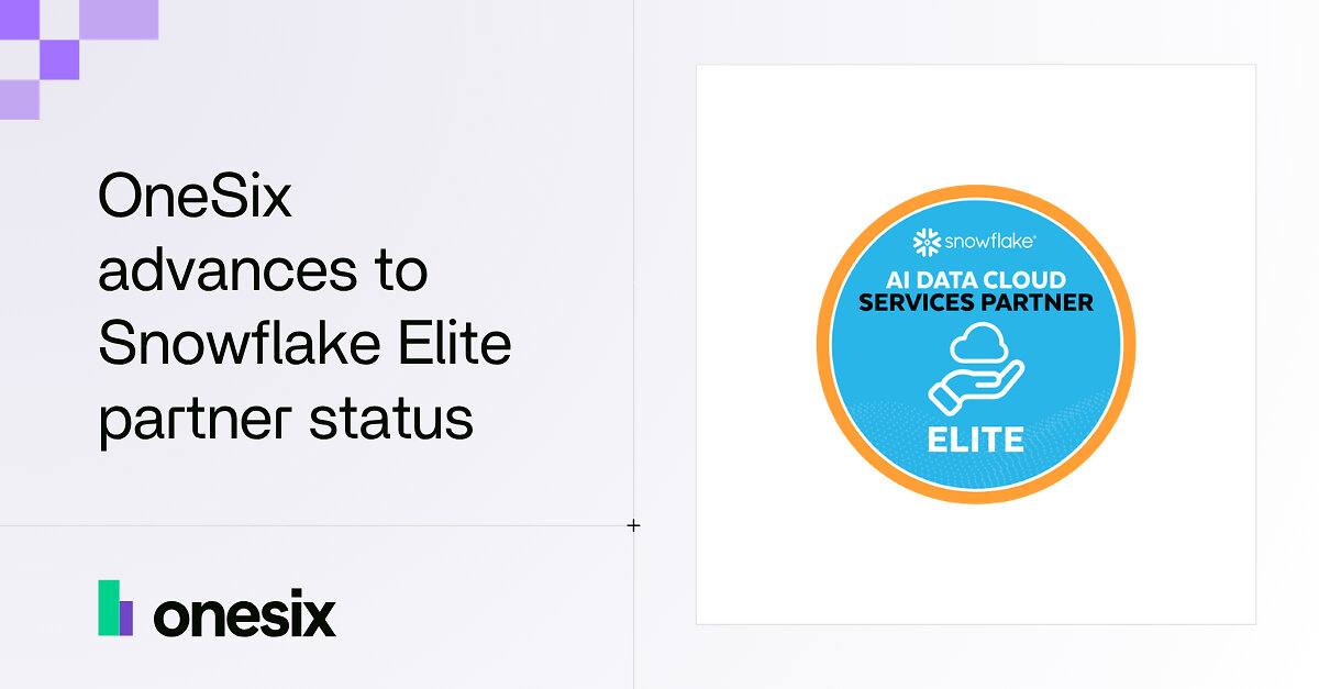 onesix-advances-to-snowflake-elite-partner-status